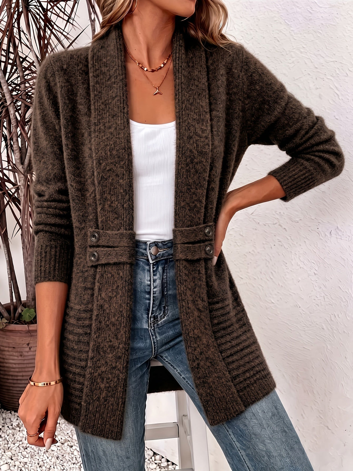 Xalviere™ | Elegant Open-Front Cardigan