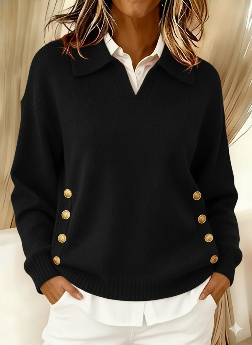 Riley™ | Collared V-Neck Sweater