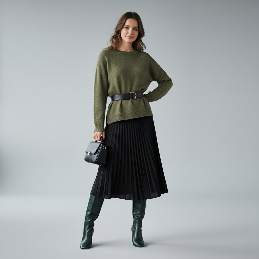 VogueStiletto | Elegant Knee-High Boots with Pointed Toe & Stiletto Heel