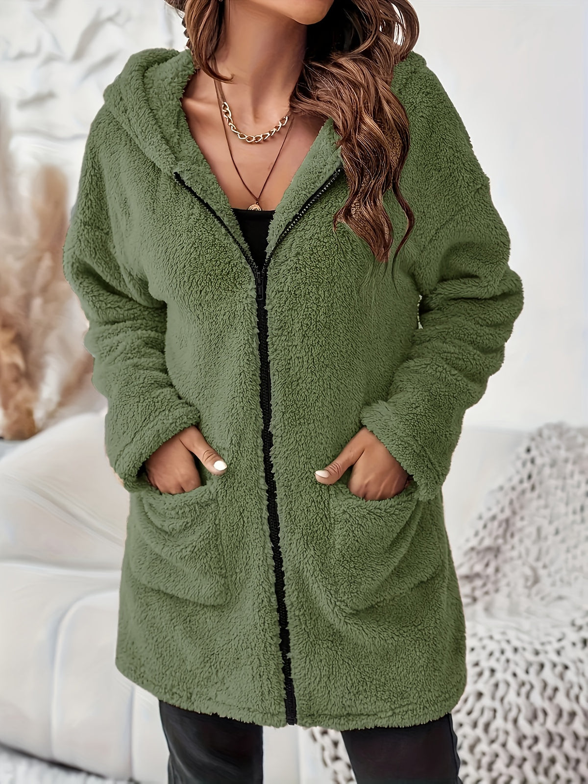Maren™ Women’s Plus-Size Plush Hooded Coat