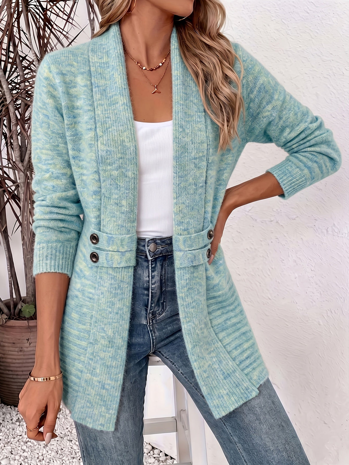Xalviere™ | Elegant Open-Front Cardigan