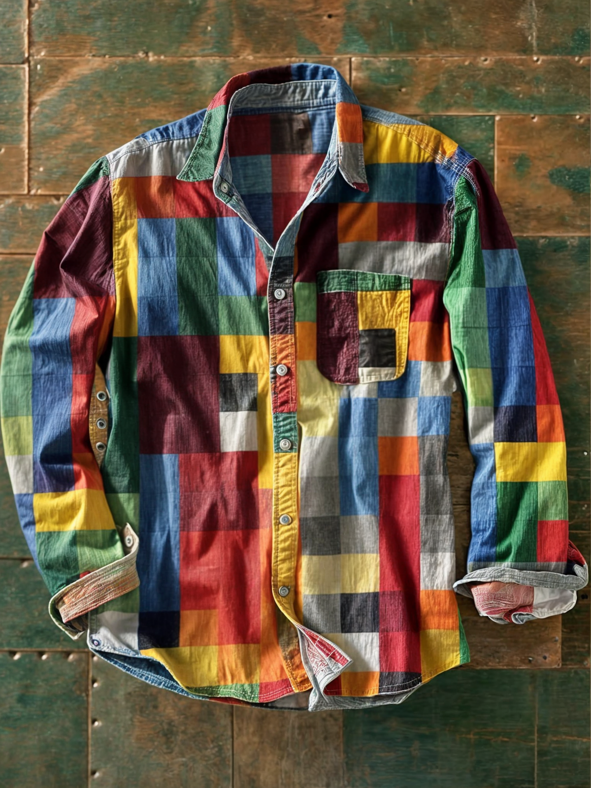 Russel™ Colorblock Patchwork Shirt