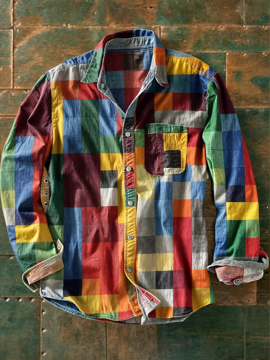 Russel™ Colorblock Patchwork Shirt