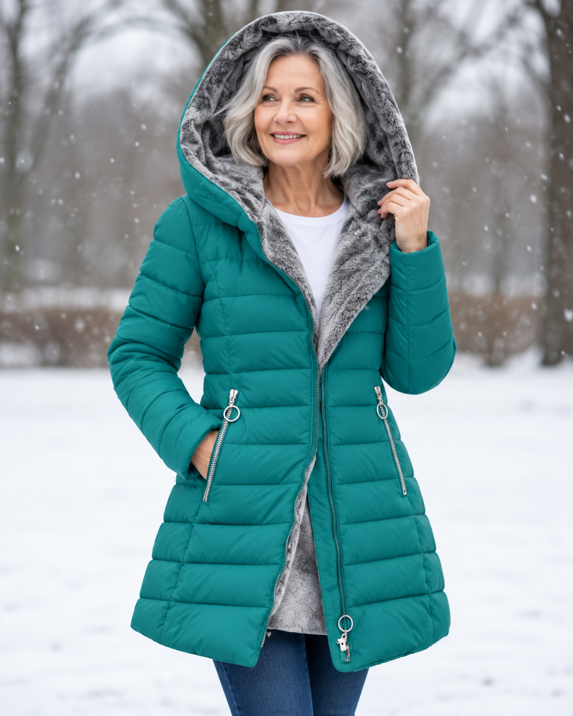 Marga™ | Long Quilted Hooded Winter Coat