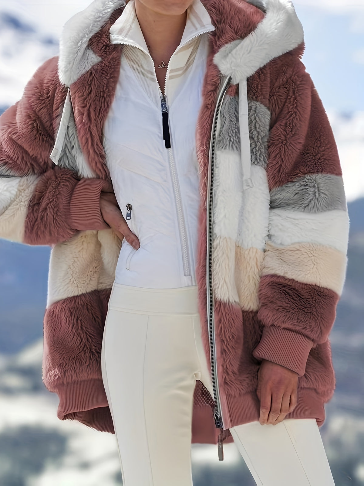 Heidi™ Women’s Colorblock Plush Jacket.
