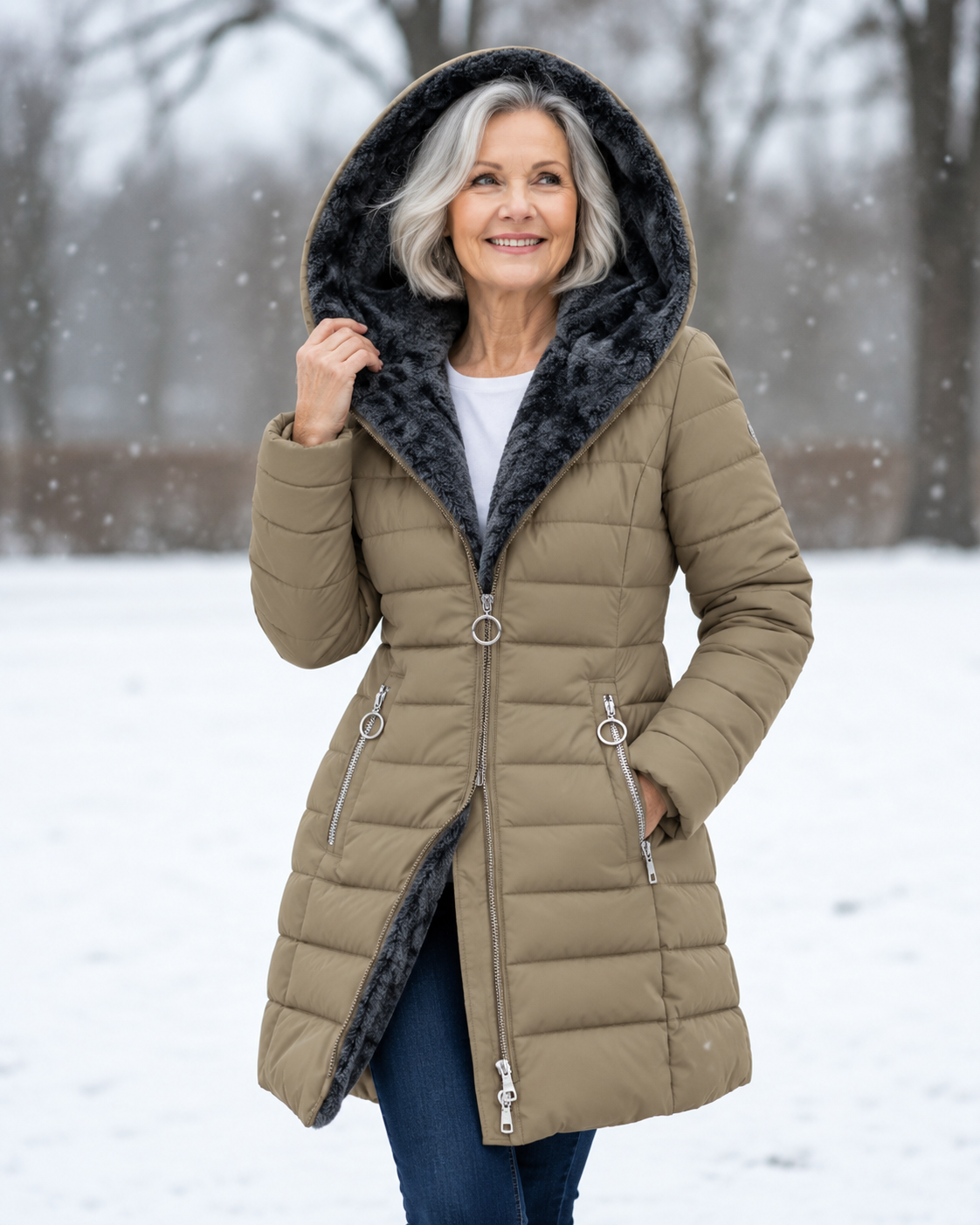 Marga™ | Long Quilted Hooded Winter Coat