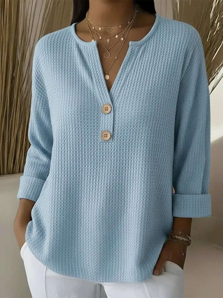 Ada™ | Buttoned Henley Top
