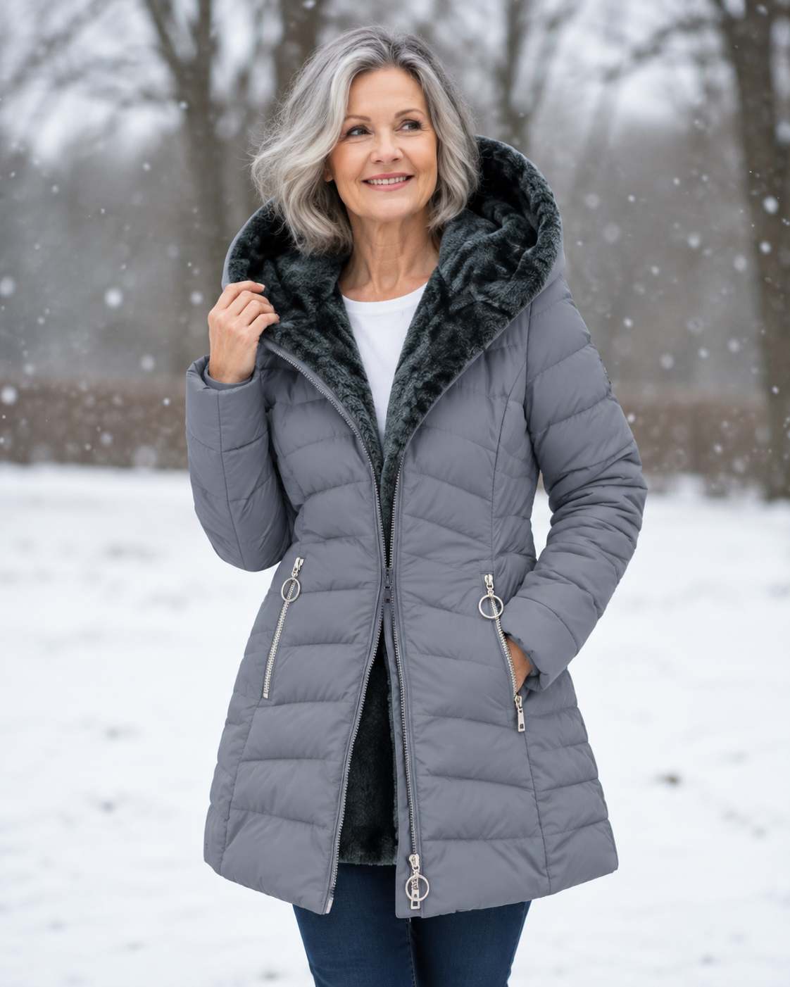 Marga™ | Long Quilted Hooded Winter Coat