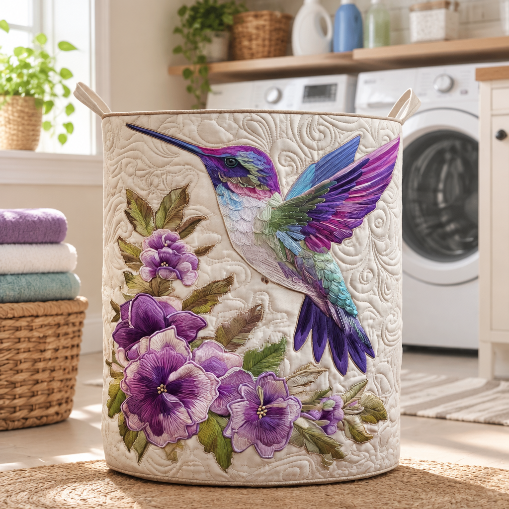 EVIE | Hummingbird in Bloom Laundry Basket