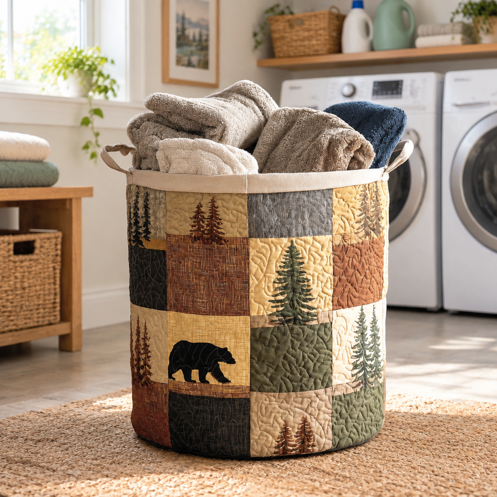 EVIE | Woodland Patch Laundry Basket