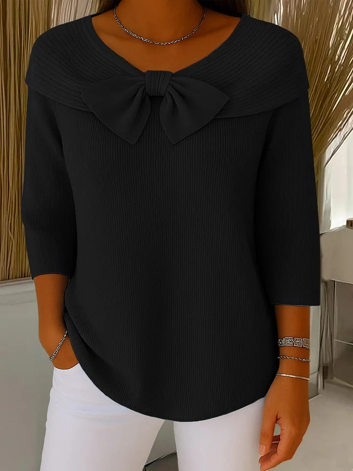 Wendy™ | Bow-Detail Crew-Neck Sweater