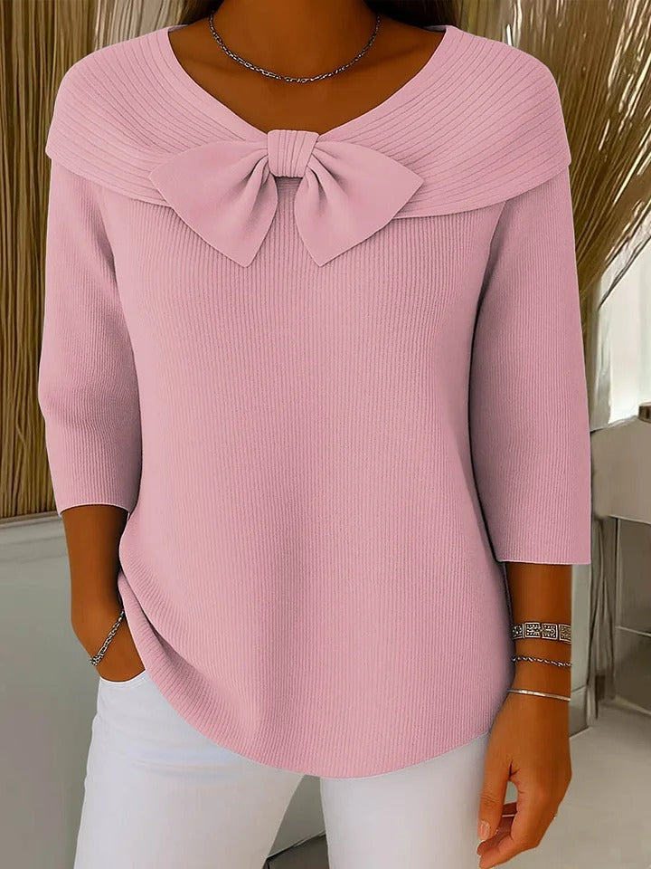 Wendy™ | Bow-Detail Crew-Neck Sweater