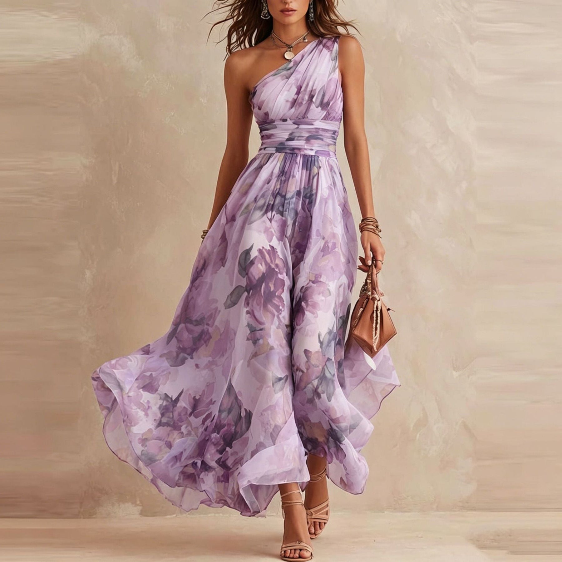 June™ One-Shoulder Floral Maxi Dress