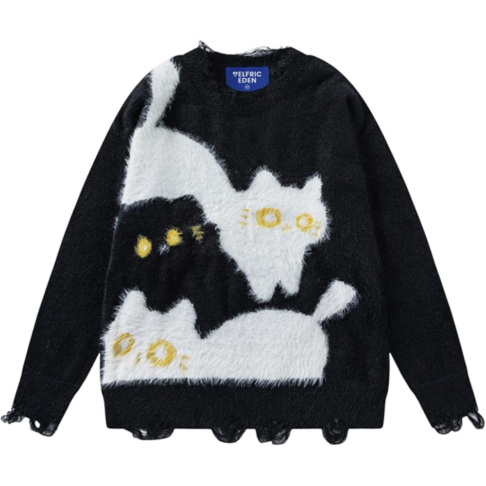June | Color-Block Cat Sweater