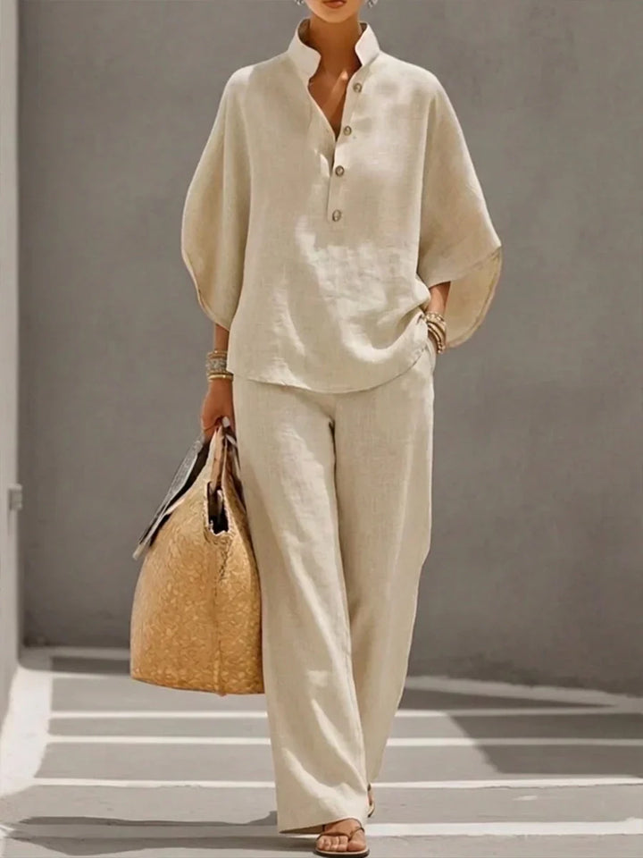 MARIBEL | BATWING TOP & WIDE-LEG PANTS SET