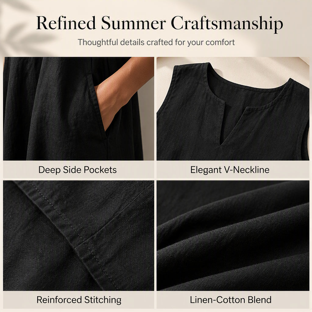 Elara™ | Relaxed Wide-Leg Jumpsuit with Pockets