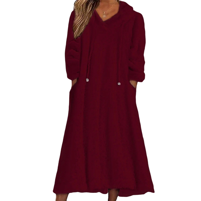 Noelle™ | Women's Plush Hooded Lounge Dress