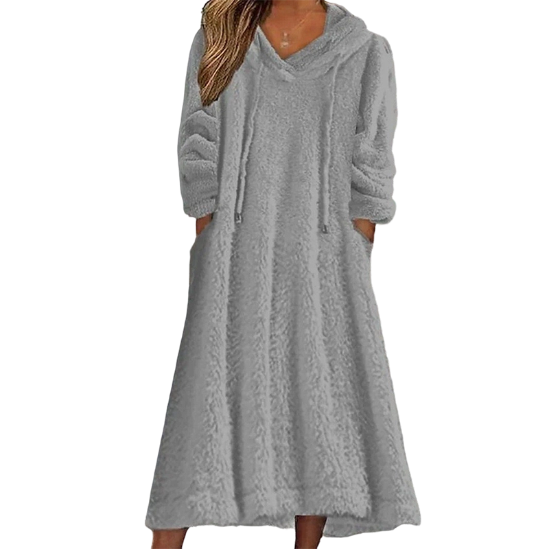 Noelle™ | Women's Plush Hooded Lounge Dress