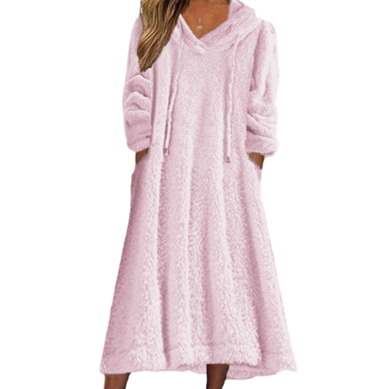 Noelle™ | Women's Plush Hooded Lounge Dress