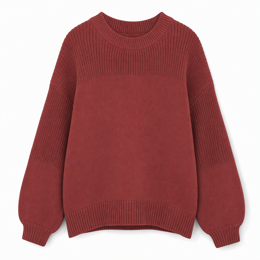 Rosalind™ | Crochet-Shoulder Lantern Sleeve Sweater