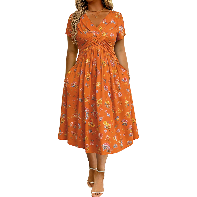 Theresa™ Floral Twist Waist Dress