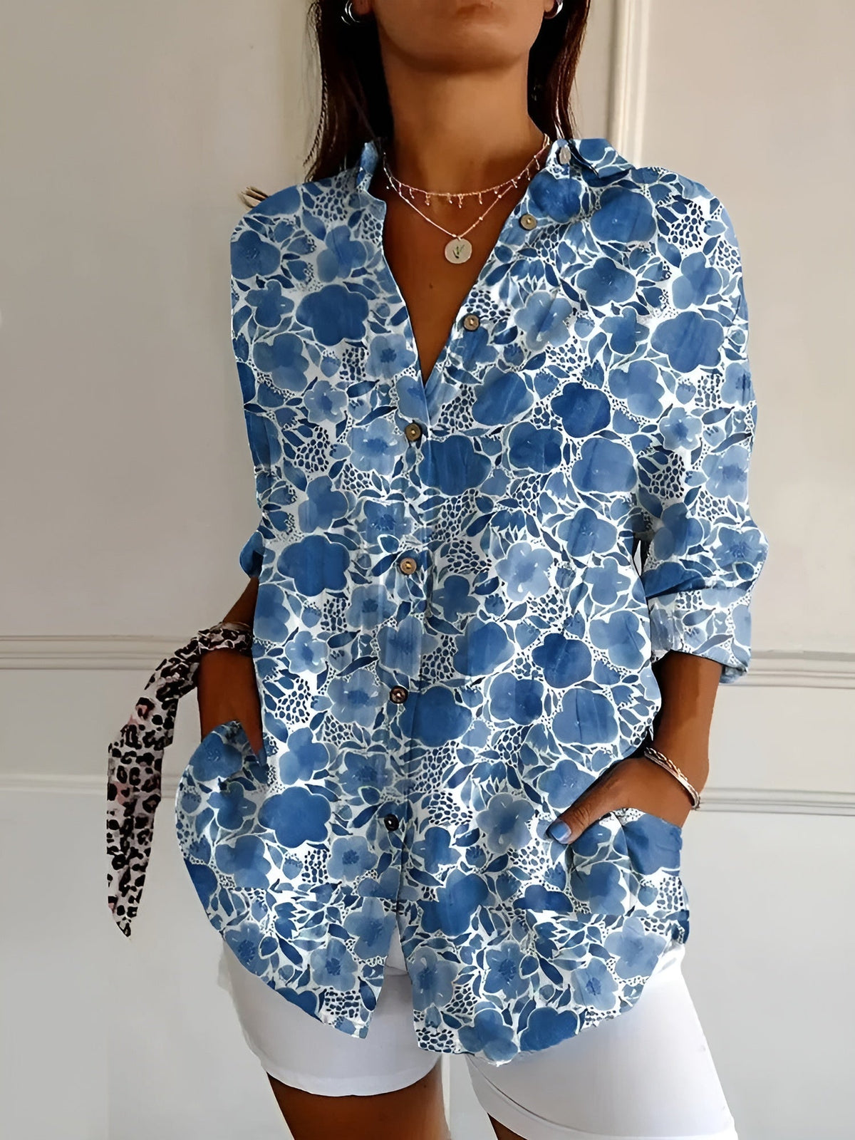 Melodie™ | Elegant Floral Button Shirt